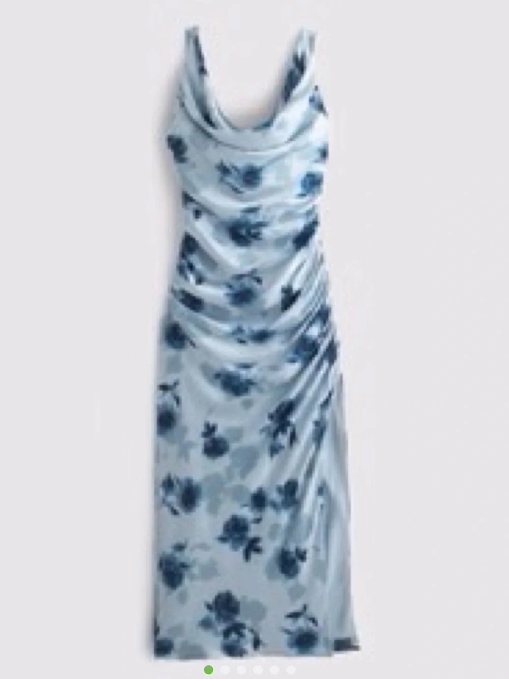 Abercrombie & Fitch Light Blue Floral Cowl Neck Maxi Dress